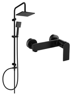 Mexen Tord surface-mounted shower set with a rainmaker and mixer tap Zero, Black - 71140200-70