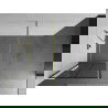 Mexen Kioto Walk-in Shower Wall 70 x 200 cm, Black Pattern 8 mm, Brushed Gold - 800-070-101-55-77