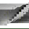 Mexen Kioto Walk-in Shower Wall 100 x 200 cm, Black Pattern 8 mm, Brushed Gold - 800-100-101-55-77