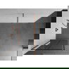 Mexen Kioto Walk-in Shower Panel 70 x 200 cm, Black Pattern 8 mm, Brushed Copper - 800-070-101-65-77