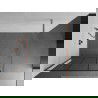 Mexen Kioto Walk-in Shower Wall 100 x 200 cm, Black Pattern 8 mm, Brushed Copper - 800-100-101-65-77