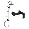 Mexen Zero Carl surface-mounted shower set with rain shower and shower faucet, black - 71140240-70