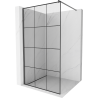 Mexen Kioto Walk-in Shower Wall 120 x 200 cm, black pattern 8 mm, gun gray brushed - 800-120-101-66-77