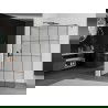 Mexen Kioto Walk-in Shower Wall 150 x 200 cm, Black Pattern 8 mm, Brushed Gun Gray - 800-150-101-66-77