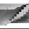 Mexen Kioto Walk-in Shower Wall 70 x 200 cm, Black Pattern 8 mm, Brushed Nickel - 800-070-101-97-77