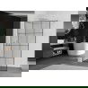 Mexen Kioto Walk-in Shower Wall 100 x 200 cm, Black Pattern 8 mm, Brushed Nickel - 800-100-101-97-77