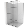 Mexen Kioto Walk-in Shower Wall 100 x 200 cm, Black Pattern 8 mm, Brushed Nickel - 800-100-101-97-77