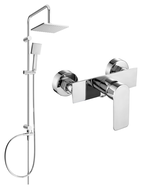 Mexen Alexa Tord Surface Mounted Shower Set with Shower Head and Shower Faucet, Chrome - 71240200-00