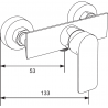 Mexen Alexa Carl exposed shower set with rain shower and shower faucet, chrome - 71240240-00