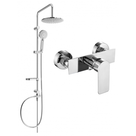 Mexen Alexa Carl exposed shower set with rain shower and shower faucet, chrome - 71240240-00