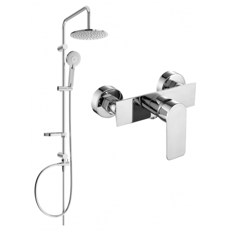 Mexen Carl surface-mounted shower set with a rainmaker and mixer tap Alexa, Chrome - 71240240-00