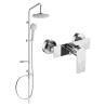 Mexen Alexa Carl exposed shower set with rain shower and shower faucet, chrome - 71240240-00