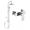 Mexen Carl surface-mounted shower set with a rainmaker and mixer tap Alexa, Chrome - 71240240-00