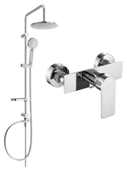 Mexen Carl surface-mounted shower set with rain shower and Alexa shower tap, chrome - 71240240-00