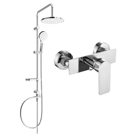 Mexen Alexa Erik exposed shower set with showerhead and shower faucet, chrome - 71240205-00