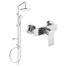 Mexen Erik exposed shower set with rain shower head and Alexa shower mixer, chrome - 71240205-00