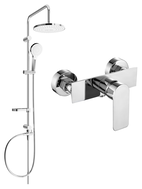 Mexen Alexa Erik exposed shower set with showerhead and shower faucet, chrome - 71240205-00