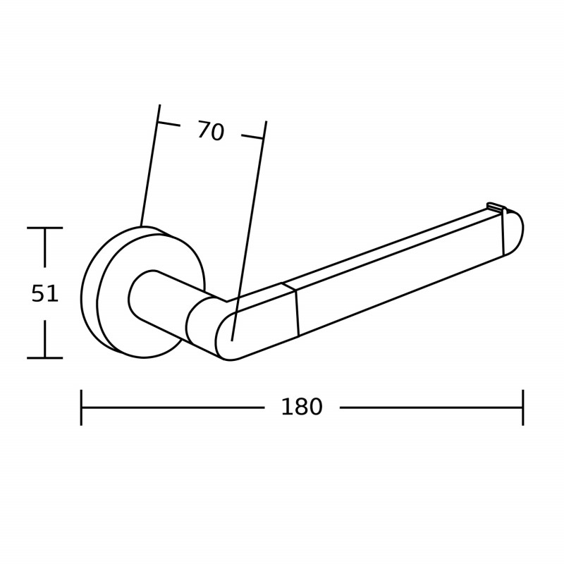 Mexen Tiber toilet paper holder, chrome - 7050533-00