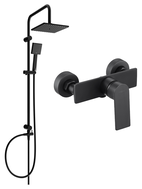 Mexen Alexa Tord surface-mounted shower set with rain showerhead and shower mixer, black - 71240200-70