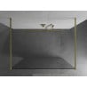 Mexen Kioto Free-Standing Shower Screen 130 x 200 cm, Transparent 8 mm, Brushed Gold - 800-130-002-55-00