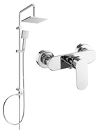 Mexen Tord surface-mounted shower set with a rainmaker and mixer tap Milo, Chrome - 71340200-00