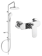 Mexen Erik surface-mounted shower set with a rainmaker and mixer tap Milo, Chrome - 71340205-00