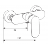 Mexen Carl exposed shower set with shower head and Milo shower mixer, chrome - 71340240-00