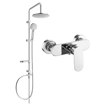 Mexen Milo Carl exposed shower set with rain shower and shower faucet, chrome - 71340240-00