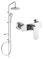 Mexen Carl surface-mounted shower set with a rainmaker and mixer tap Milo, Chrome - 71340240-00
