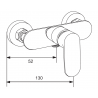Mexen Milo Tord surface-mounted shower set with rain shower and shower faucet, black - 71340200-70