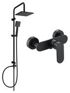 Mexen Tord surface-mounted shower set with a rainmaker and mixer tap Milo, Black - 71340200-70