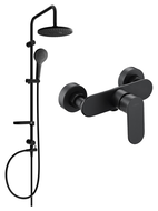 Mexen Erik surface-mounted shower set with a rainmaker and mixer tap Milo, Black - 71340205-70