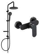 Mexen Carl surface-mounted shower set with a rainmaker and mixer tap Milo, Black - 71340240-70