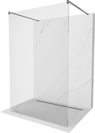 Mexen Kioto freestanding shower wall 130 x 200 cm, transparent 8 mm, gun gray brushed - 800-130-002-66-00