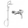 Mexen Tord surface-mounted shower set with a rainmaker and mixer tap Sabre, Chrome - 72140200-00