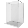Mexen Kioto freestanding shower wall 155 x 200 cm, transparent 8 mm, brushed gun gray - 800-155-002-66-00