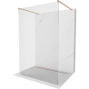 Mexen Kioto Freestanding Shower Wall 115 x 200 cm, Transparent 8 mm, Brushed Bronze - 800-115-002-65-00