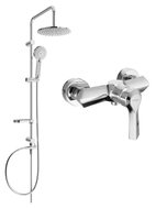 Mexen Sabre Carl surface-mounted shower set with rain shower and shower faucet, chrome - 72140240-00
