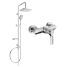 Mexen Sven exposed shower set with rain shower and Sabre shower mixer, chrome - 72140262-00