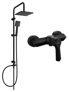 Mexen Tord surface-mounted shower set with a rainmaker and mixer tap Sabre, Black - 72140200-70