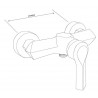 Mexen Sabre Carl surface-mounted shower set with rain shower and shower faucet, black - 72140240-70