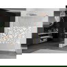 Mexen Kioto Walk-in Shower Wall 130 x 200 cm, White Pattern 8 mm, Brushed Bronze - 800-130-101-65-85