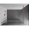 Mexen Kioto Walk-in Shower Wall 130 x 200 cm, White Pattern 8 mm, Brushed Copper - 800-130-101-65-85