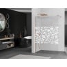 Mexen Kioto Walk-in Shower Wall 140 x 200 cm, White Pattern 8 mm, Brushed Copper - 800-140-101-65-85