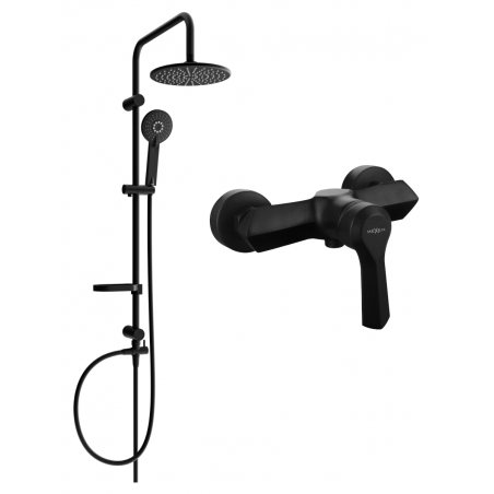 Mexen Carl surface-mounted shower set with a rainmaker and mixer tap Sabre, Black - 72140240-70