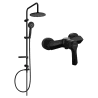 Mexen Carl surface-mounted shower set with a rainmaker and mixer tap Sabre, Black - 72140240-70