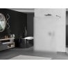 Mexen Kioto 130 x 200 cm Freestanding Shower Wall, Frosted 8 mm, Brushed Gun Gray - 800-130-002-66-30