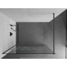 Mexen Kioto Walk-in Shower Wall 130 x 200 cm, White Pattern 8 mm, Brushed Gun Gray - 800-130-101-66-85