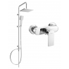 Mexen Tord exposed shower set with rain shower and Royo shower tap, chrome - 72240200-00