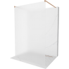 Mexen Kioto freestanding shower panel 140 x 200 cm, frosted 8 mm, brushed bronze - 800-140-002-65-30